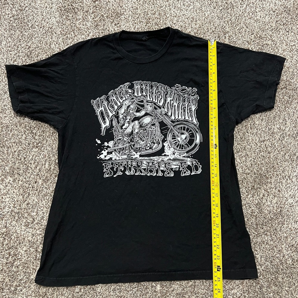 Sturgis Motorcycle Black Hills Rally 2016 Black T Shirt Medium Biker Harley